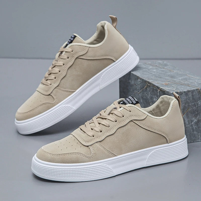 Carrington | Men's Suede-Look Court Trainers – Cushioned Lace-Up Sneakers