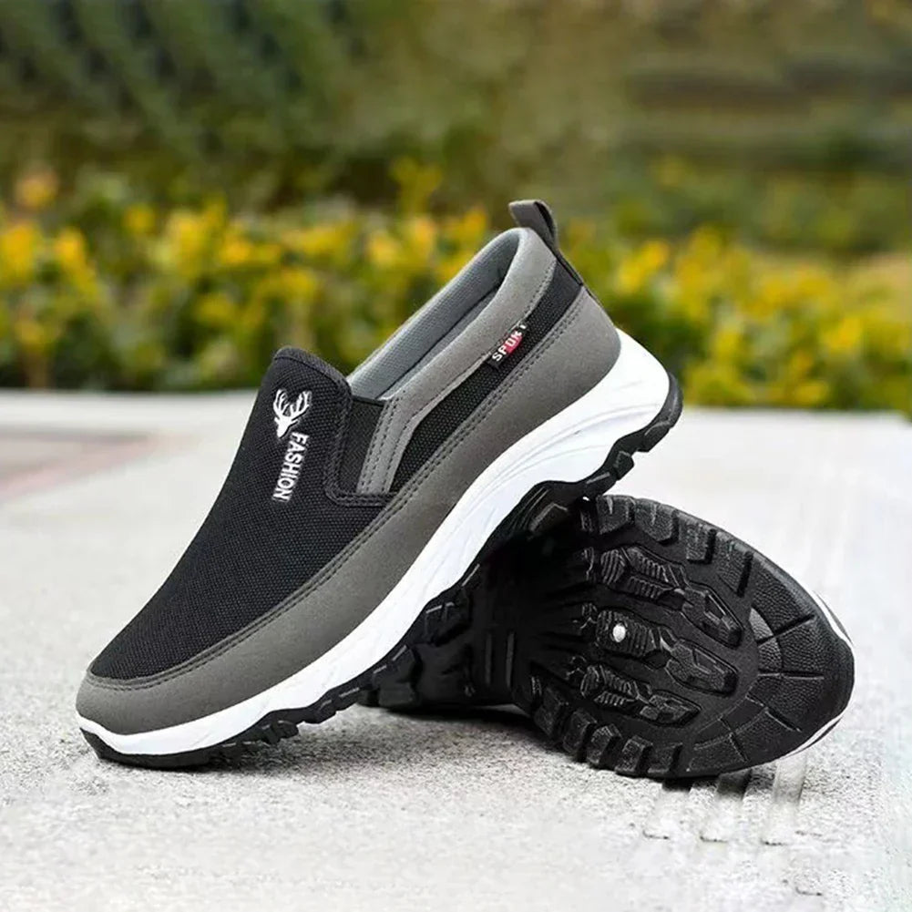 Tobias | Men's Slip-On Mesh Trainers - Breathable Boat Shoe Style Sneakers