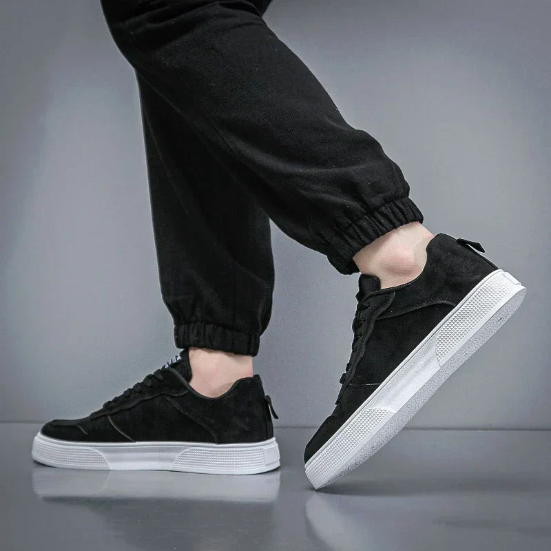Carrington | Men's Suede-Look Court Trainers – Cushioned Lace-Up Sneakers