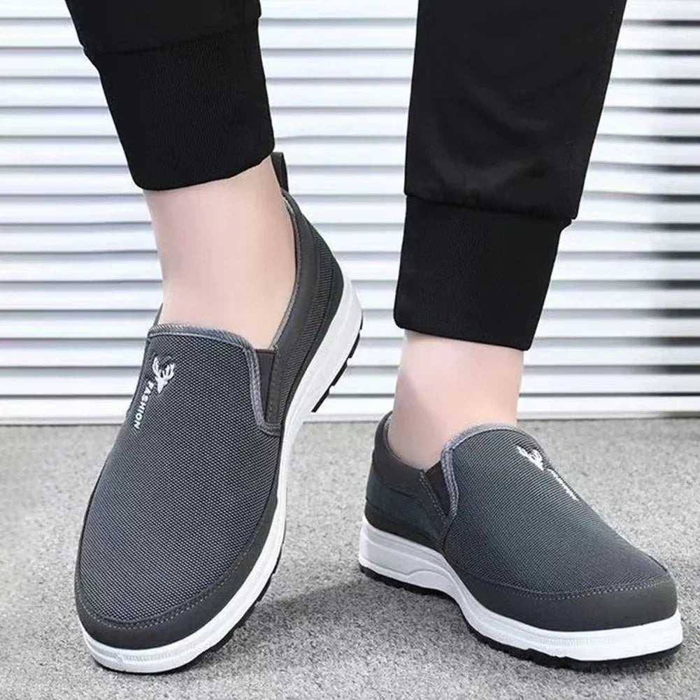 Tobias | Men's Slip-On Mesh Trainers - Breathable Boat Shoe Style Sneakers