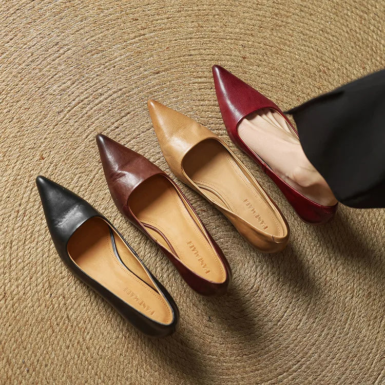 Evelyn | Women's Pointed-Toe Pumps – Kitten Heel Court Shoes