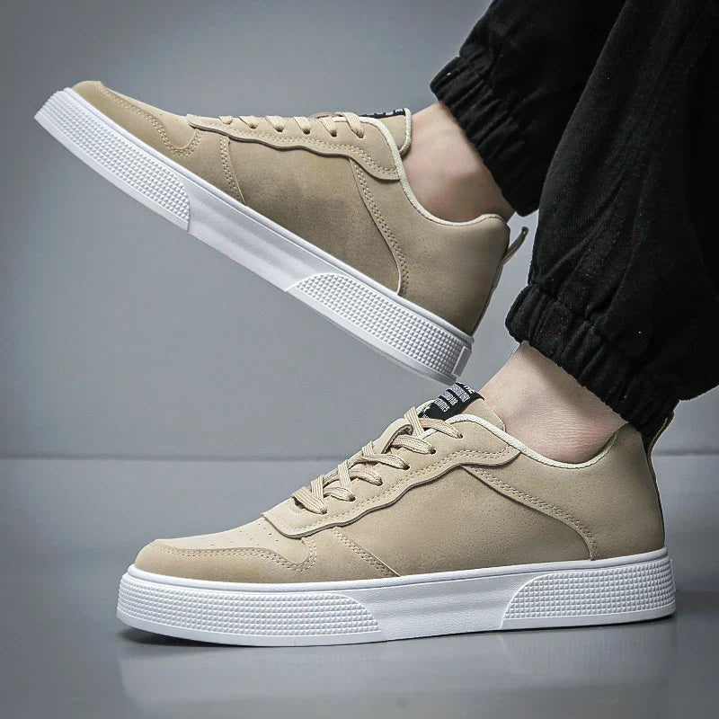 Carrington | Men's Suede-Look Court Trainers – Cushioned Lace-Up Sneakers