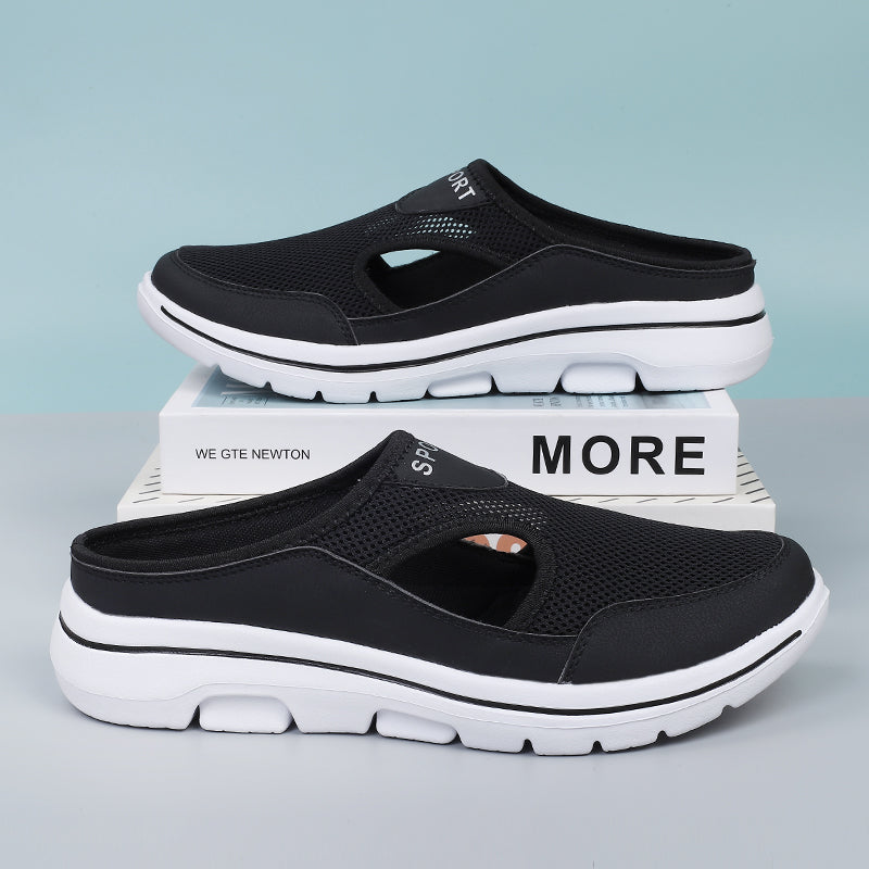 Merrick | Men's Breathable Mesh Slippers - Lightweight Slip-On Slides