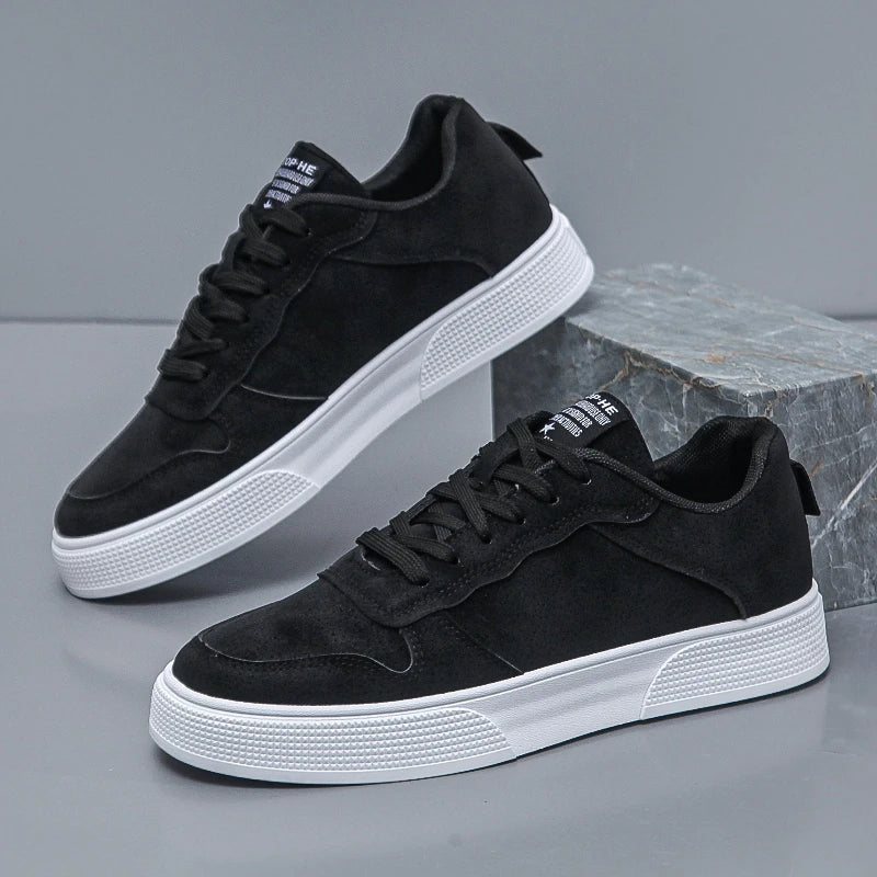 Carrington | Men's Suede-Look Court Trainers – Cushioned Lace-Up Sneakers