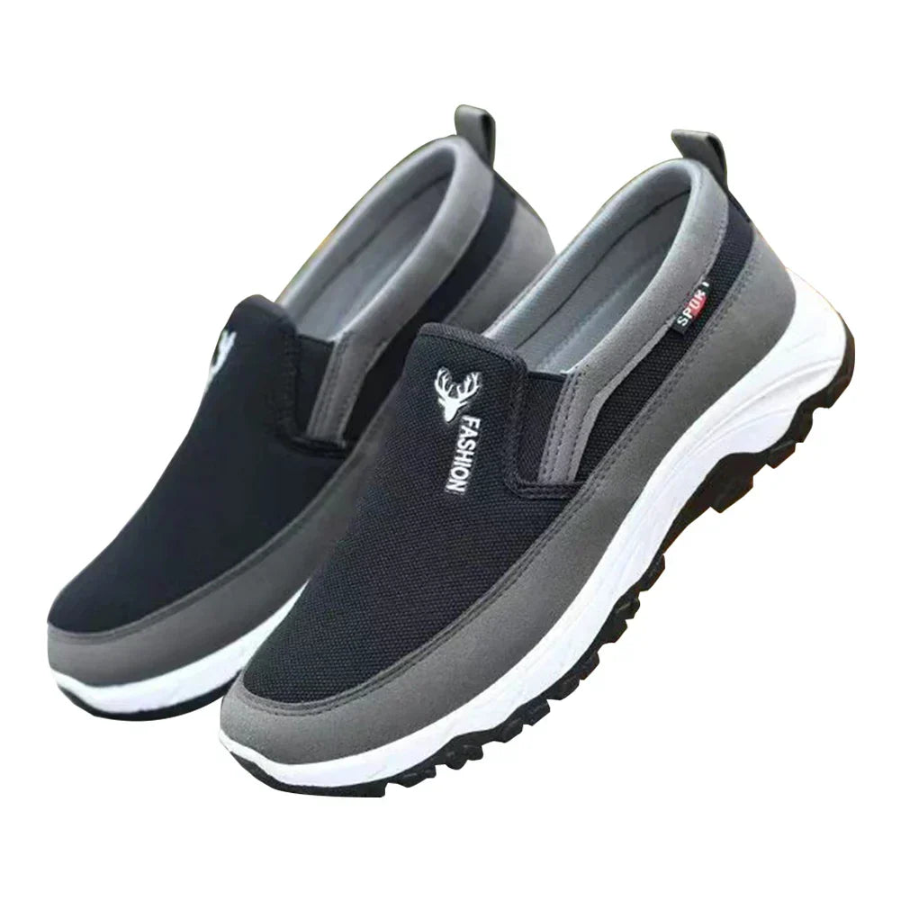Tobias | Men's Slip-On Mesh Trainers - Breathable Boat Shoe Style Sneakers