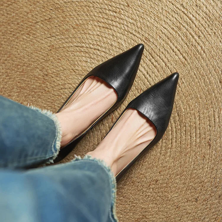 Evelyn | Women's Pointed-Toe Pumps – Kitten Heel Court Shoes