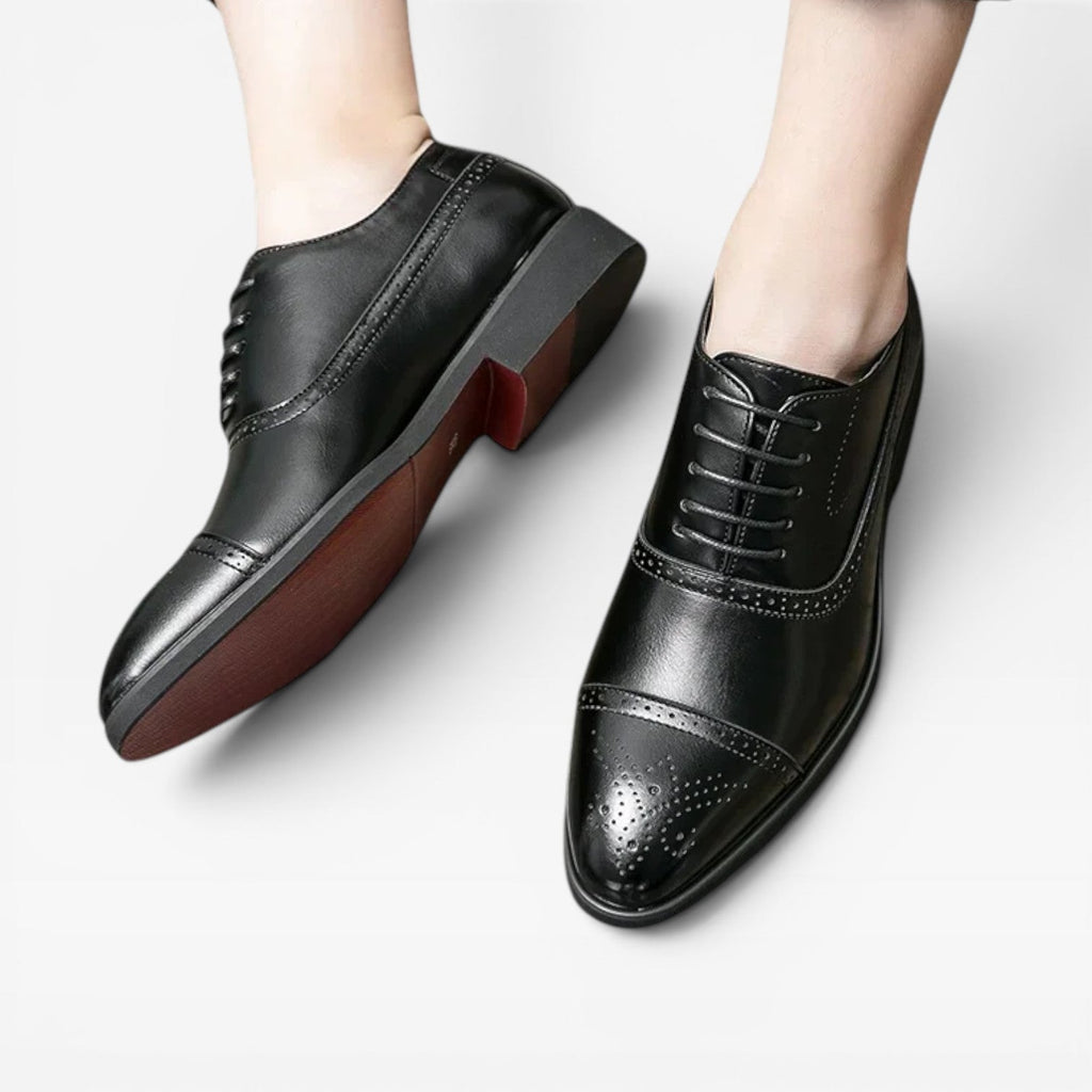 Arthur | Men's Brogue Oxford Shoes – Classic Leather Cap-Toe Dress Shoes