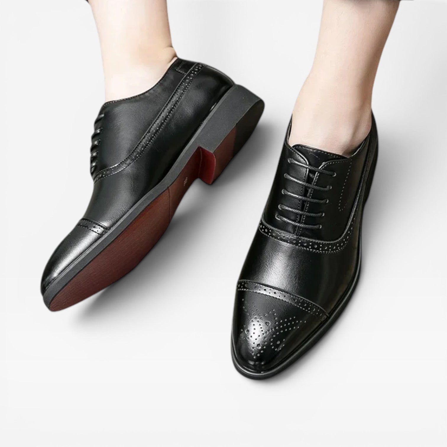 Arthur | Men's Brogue Oxford Shoes – Classic Leather Cap-Toe Dress Shoes