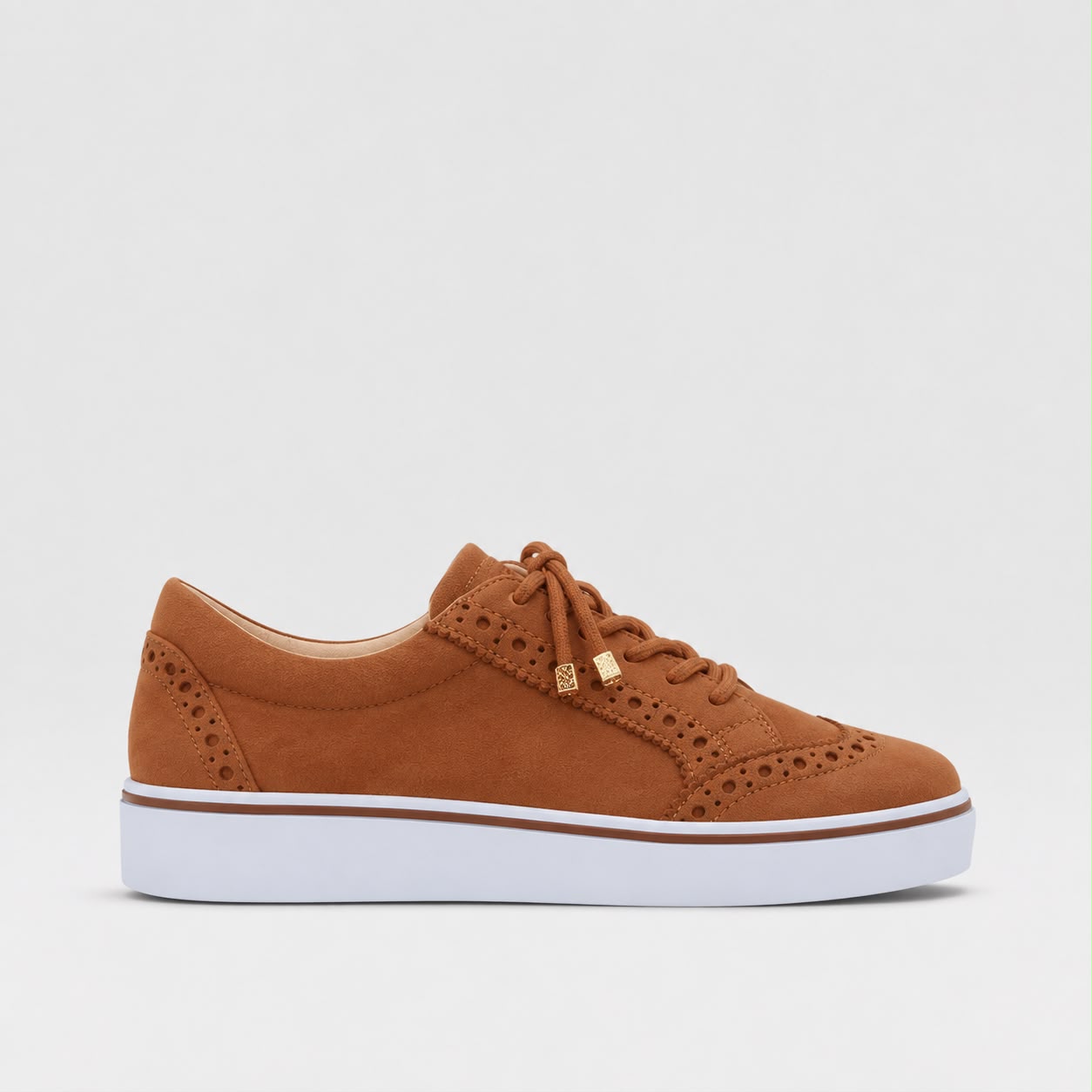 Clementine | Women's Wingtip Lace-Up Oxfords - Platform Contrast-Sole Flats