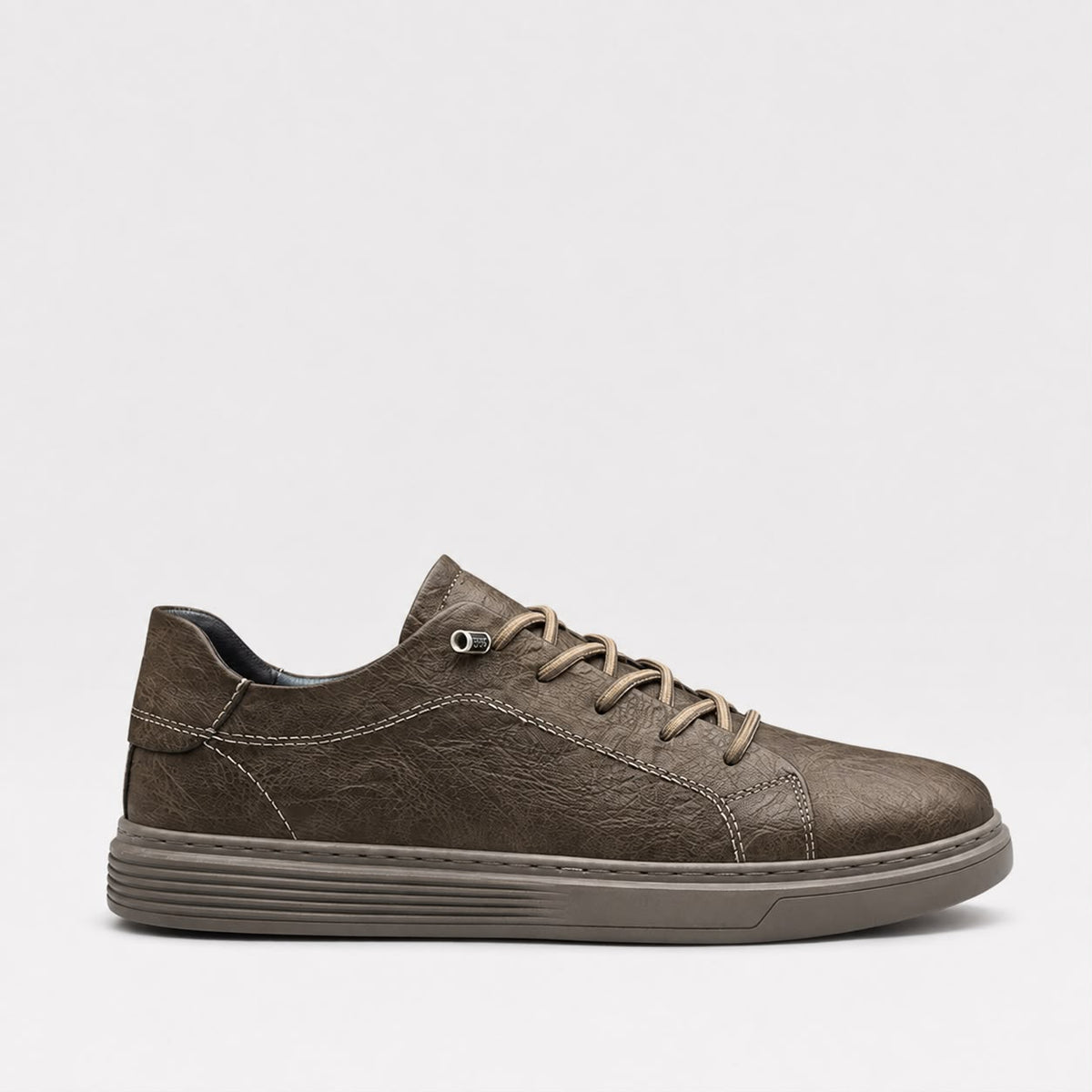 Dexter | Men's Faux Leather Trainers - Classic Everyday Sneakers