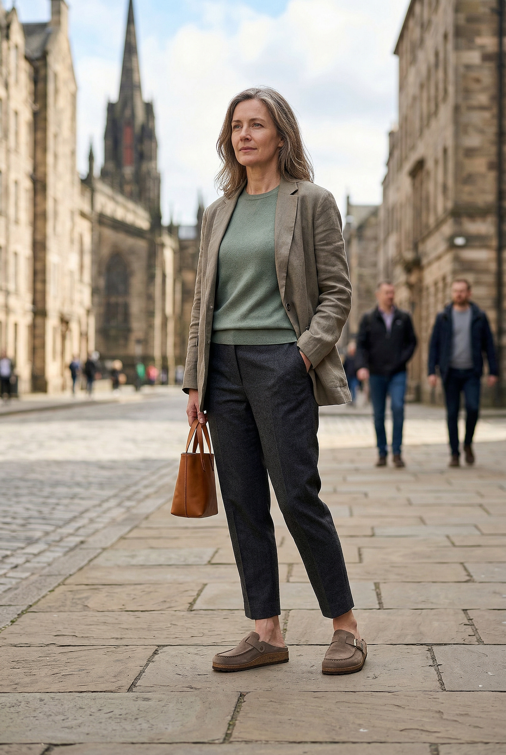 Ottilie | Women's Suede-Look Clogs - Buckle Strap Slip-On Shoes