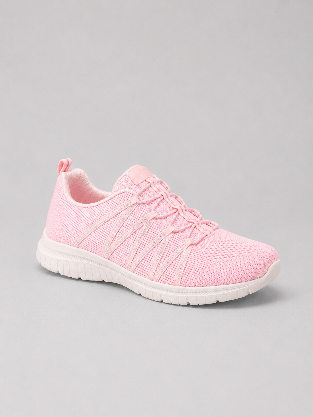 Ella | Women's Slip-On Knit Trainers – Lightweight Sparkle Walking Shoes