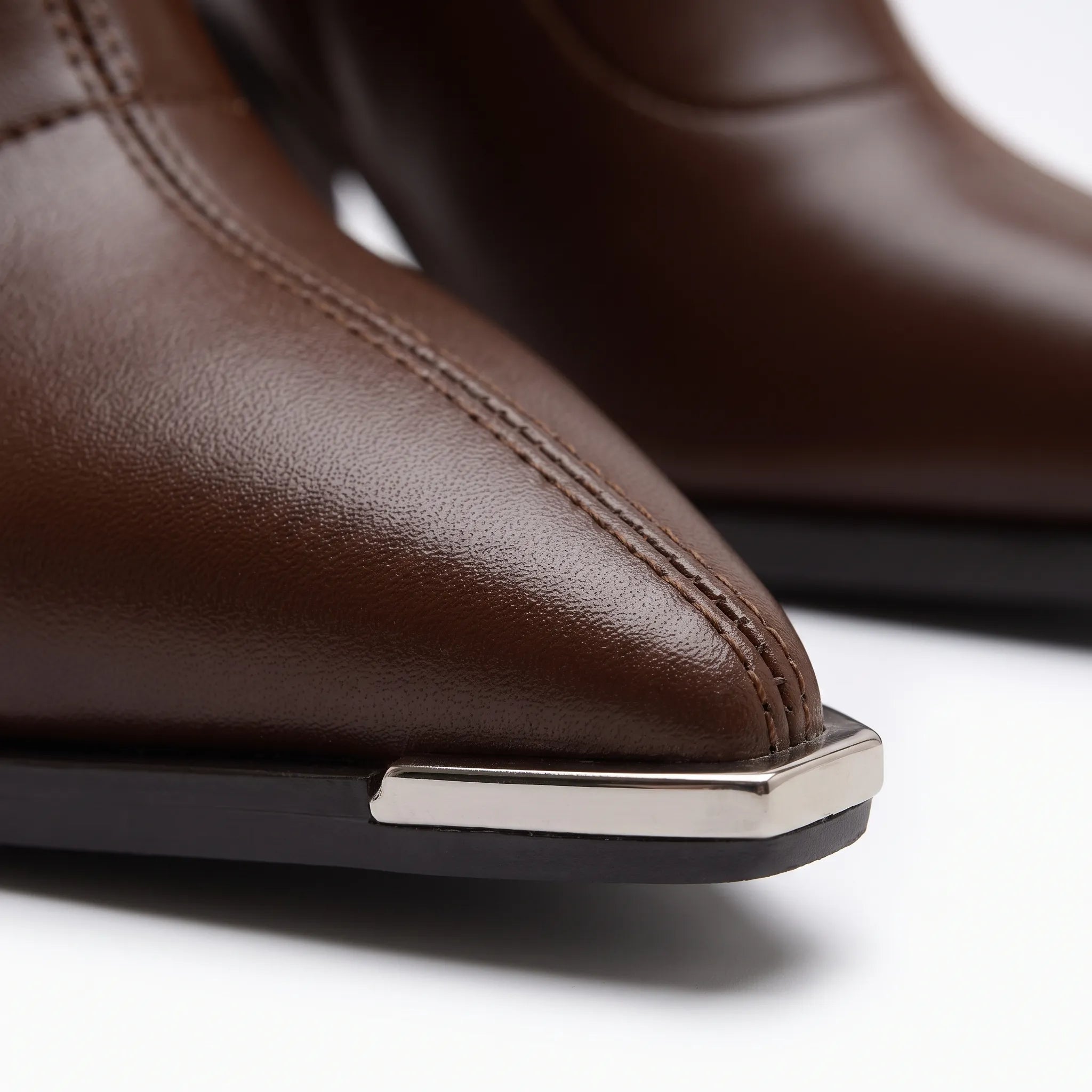 Verona | Women's Pointed-Toe Block Heel Ankle Boots - Faux Leather Zip-Up Boots