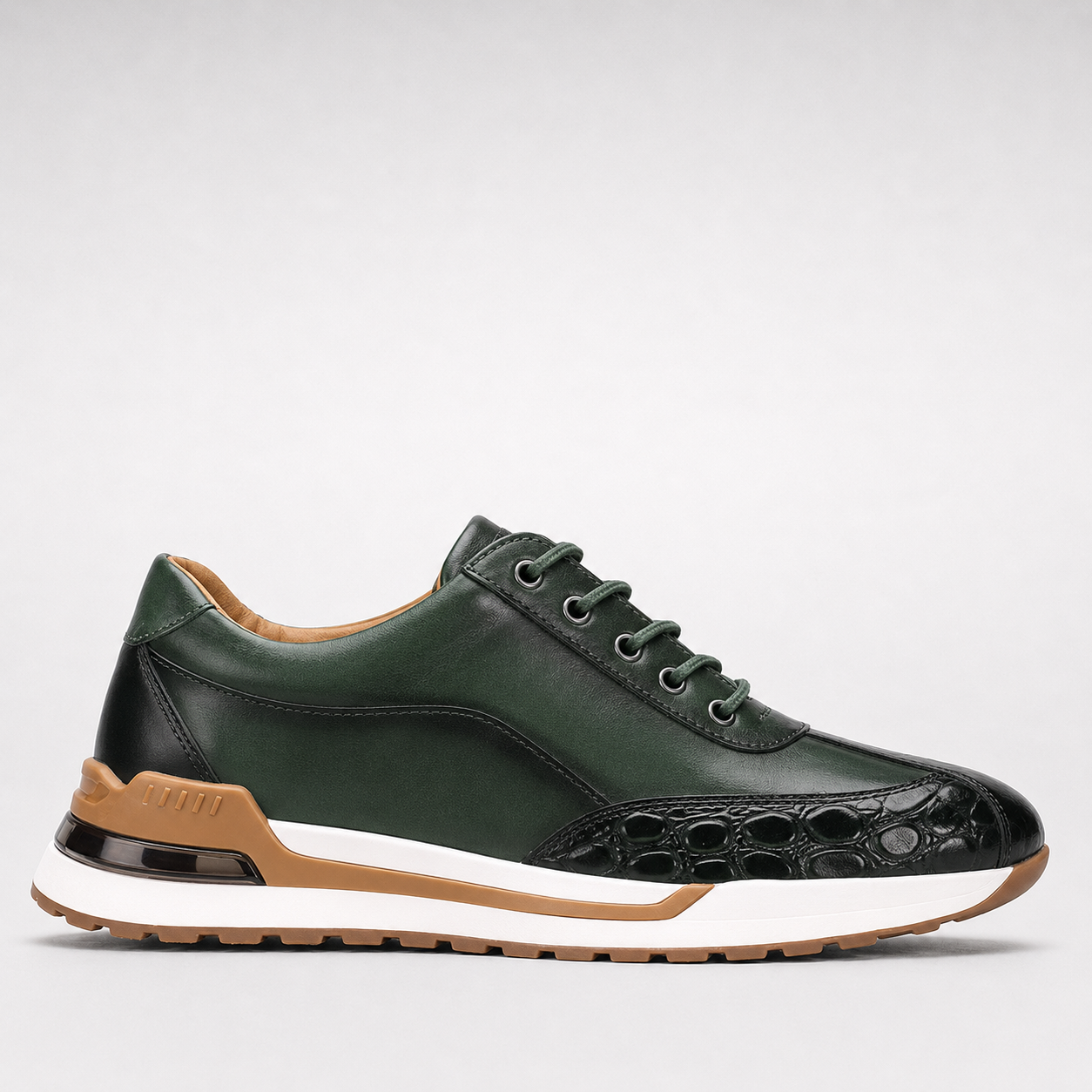 Vittorio | Men's Cowhide Leather Trainers – Cushioned Smart Casual Sneakers
