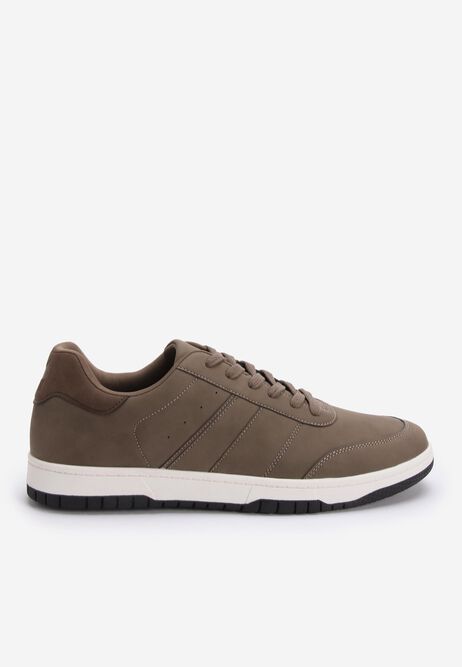 Walter | Men's Brown Casual Dad Trainers - Chunky Retro Sneakers