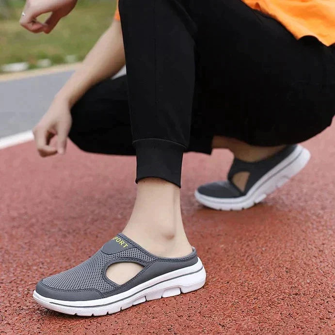 Merrick | Men's Breathable Mesh Slippers - Lightweight Slip-On Slides