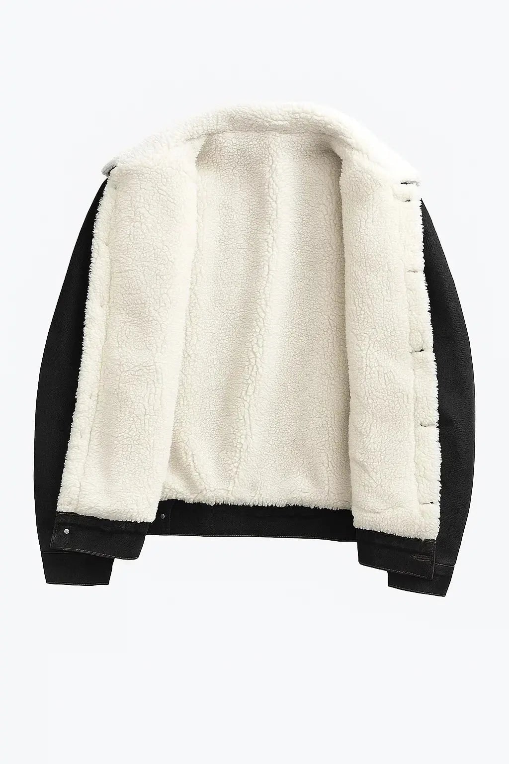 Grant | Men's Denim Sherpa Collar Jacket - Fleece-Lined Casual Trucker Jacket