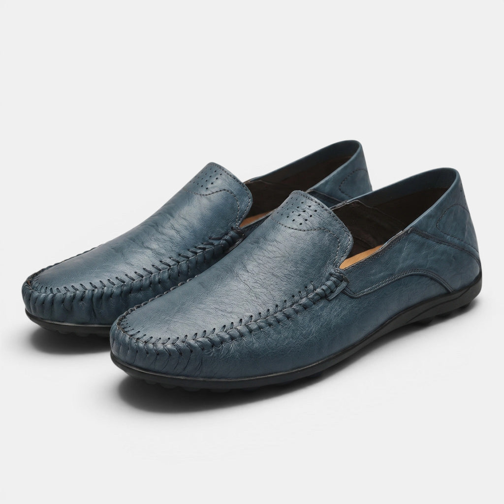 George | Men's Slip-On Driving Loafers Whipstitch Leather Casual Shoes