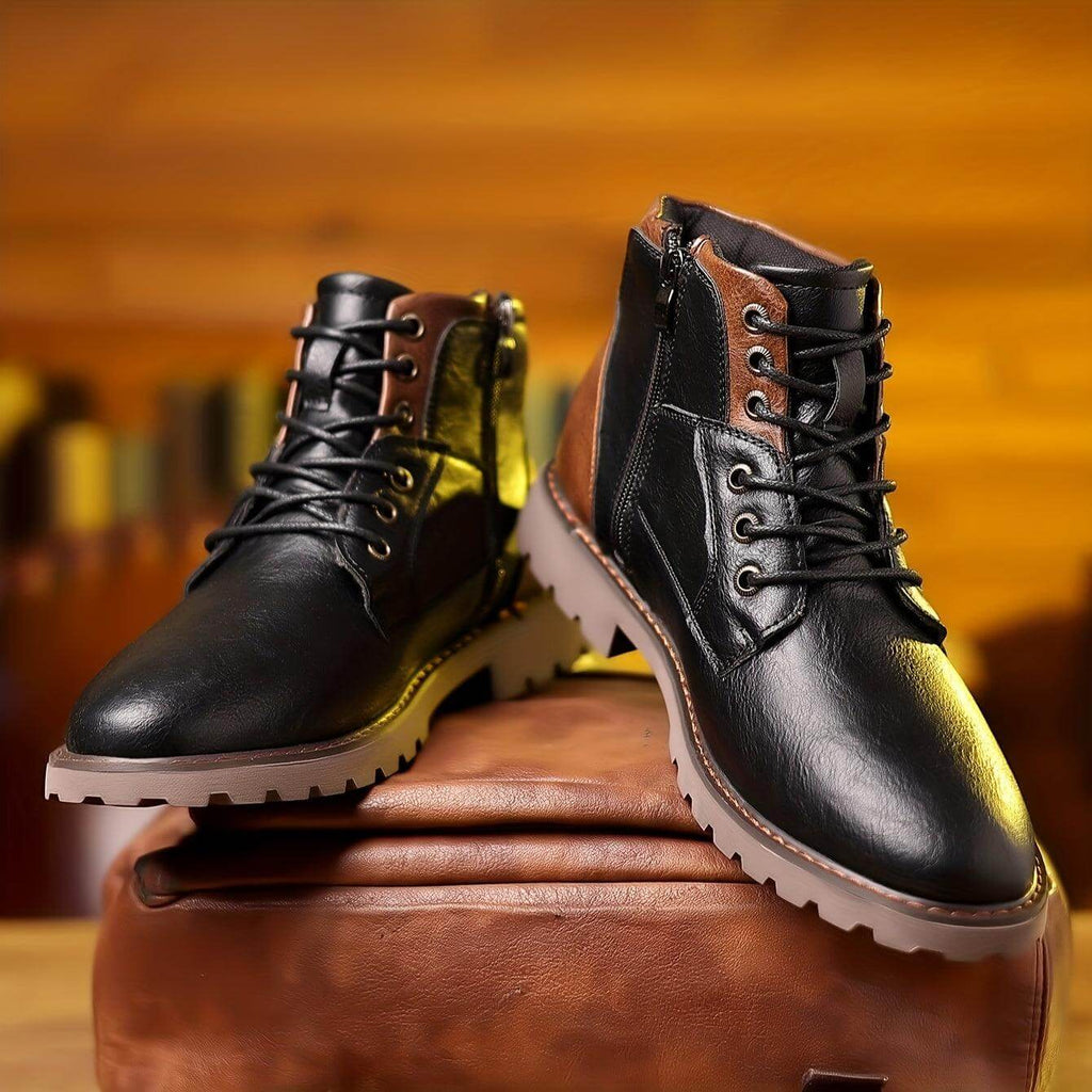 Malcolm | Men's Zip-Up Dress Boots - Smart Formal Ankle Boots
