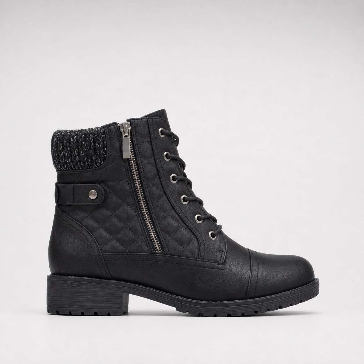 Valencia | Women's Leather Ankle Boots – Side-Zip Low Block Heel Boots
