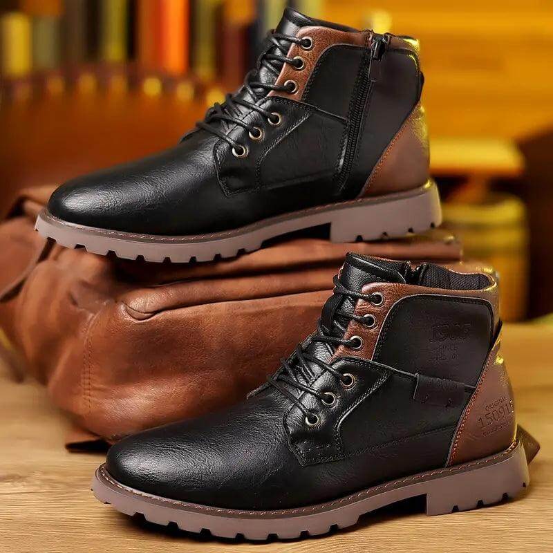 Malcolm | Men's Zip-Up Dress Boots - Smart Formal Ankle Boots