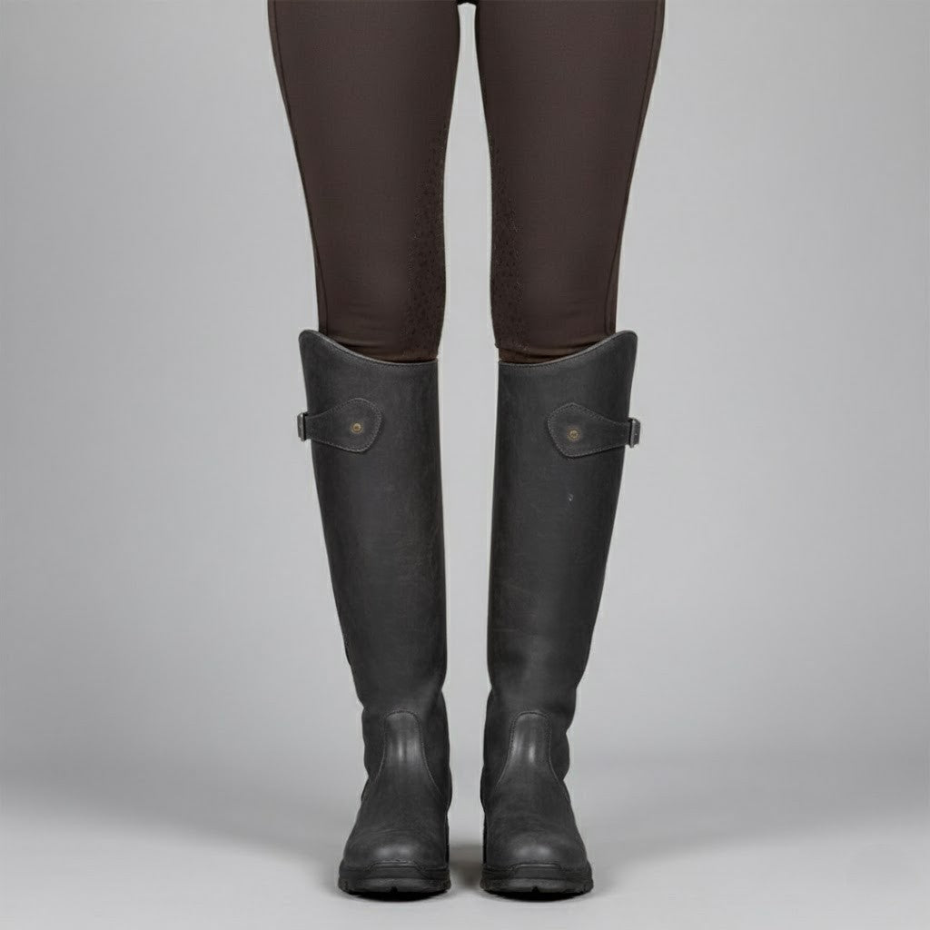 Elowen | Women's Leather-Look Riding Boots - Water-Resistant Outdoor Country Boots