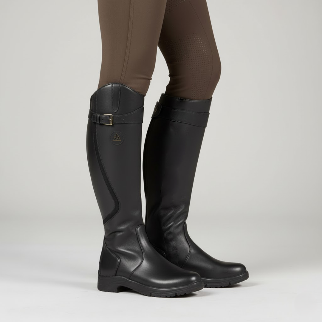 Elowen | Women's Leather-Look Riding Boots - Water-Resistant Outdoor Country Boots