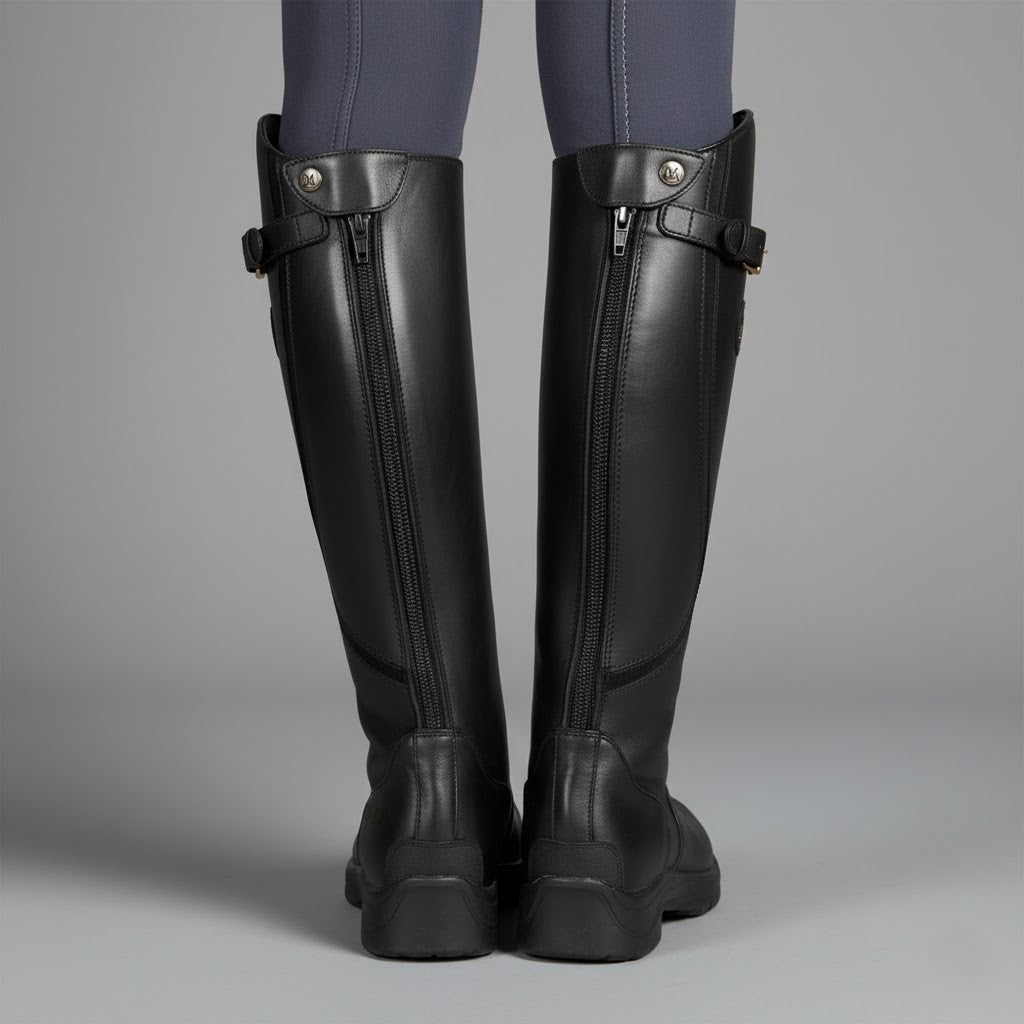 Elowen | Women's Leather-Look Riding Boots - Water-Resistant Outdoor Country Boots