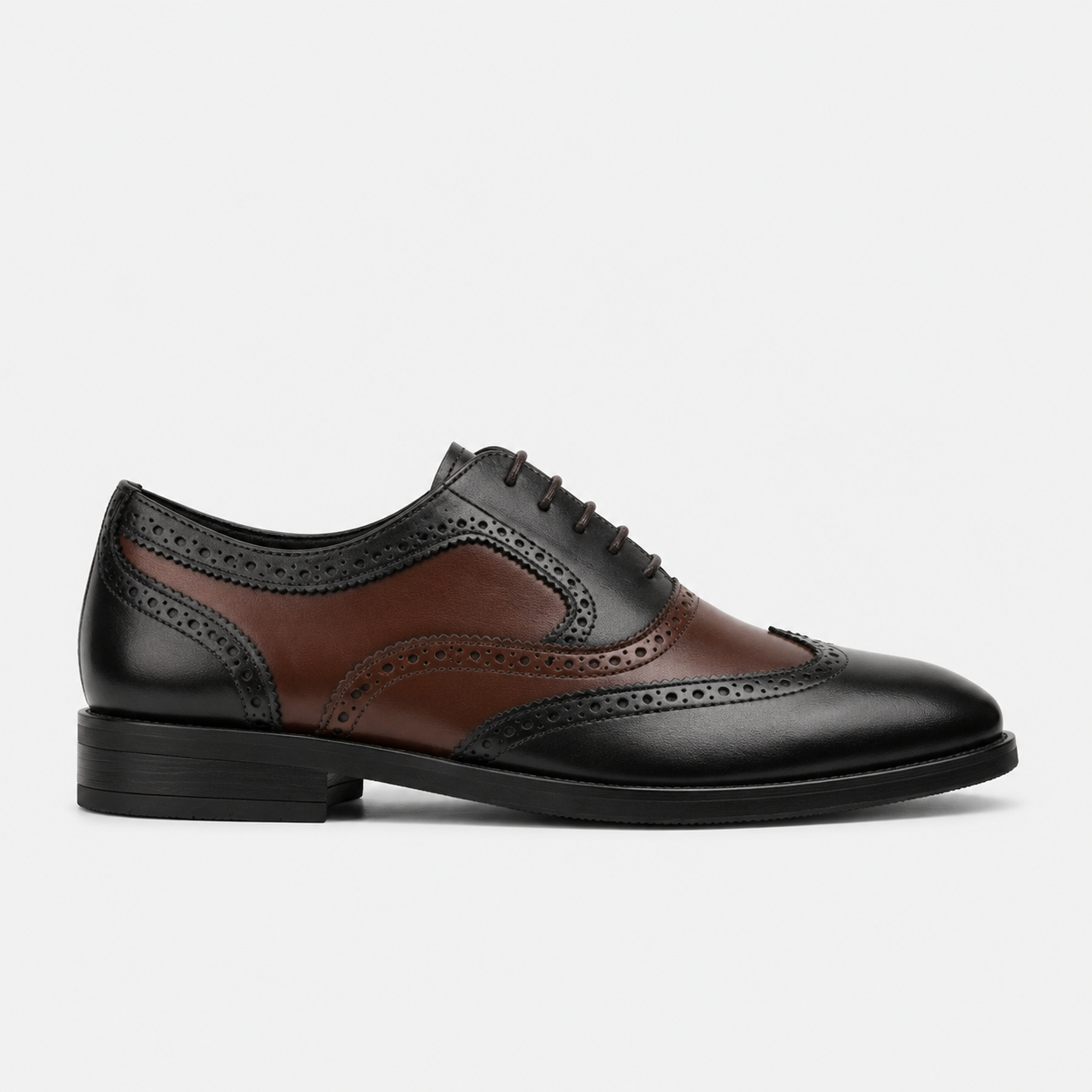 Steadfast | Men's Two-Tone Leather Brogue Oxford Shoes – Formal Lace-Up Shoes