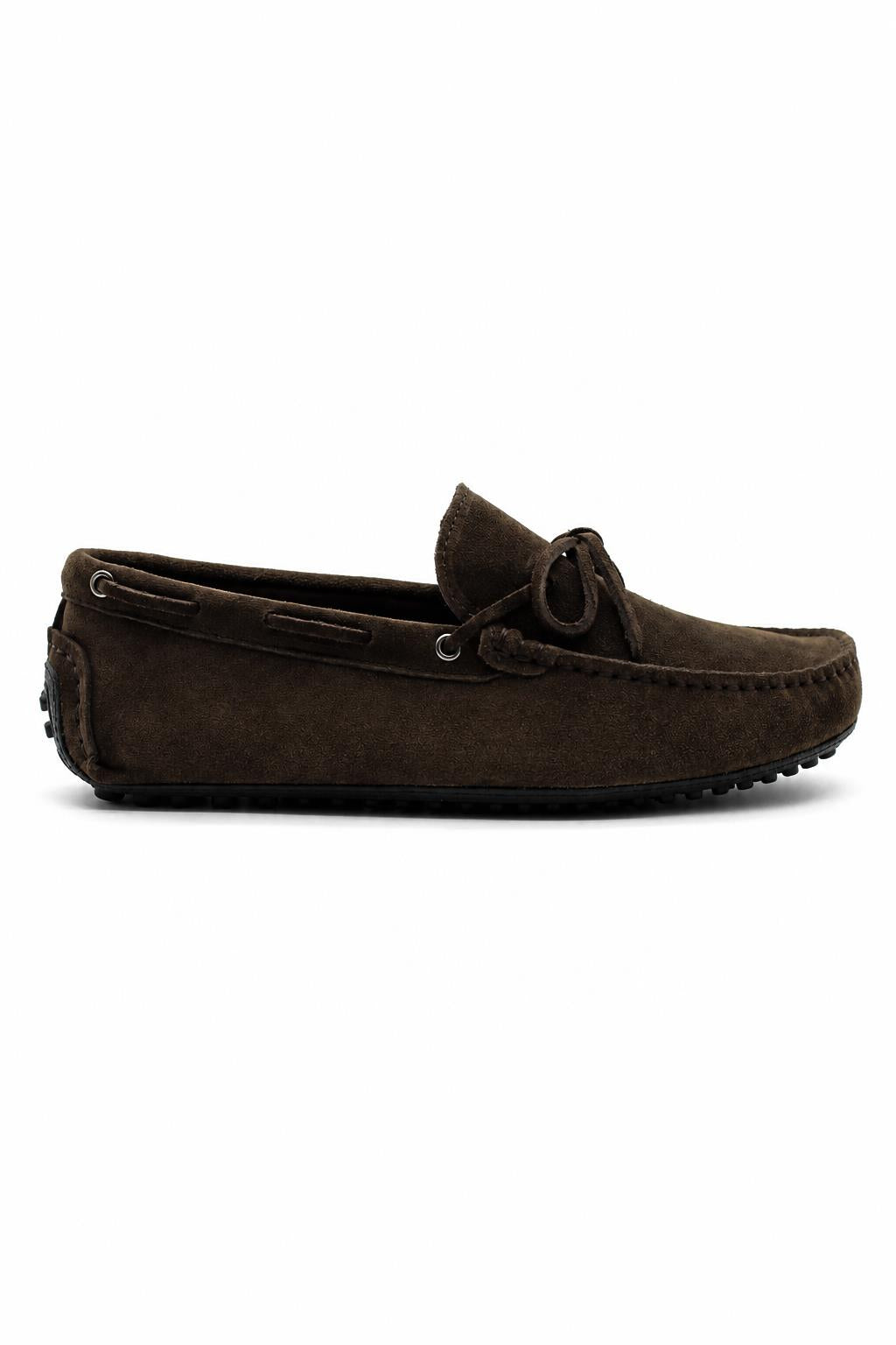 Lawson | Men's faux suede Driving Loafers - Slip-On Moccasins with Apron Stitching