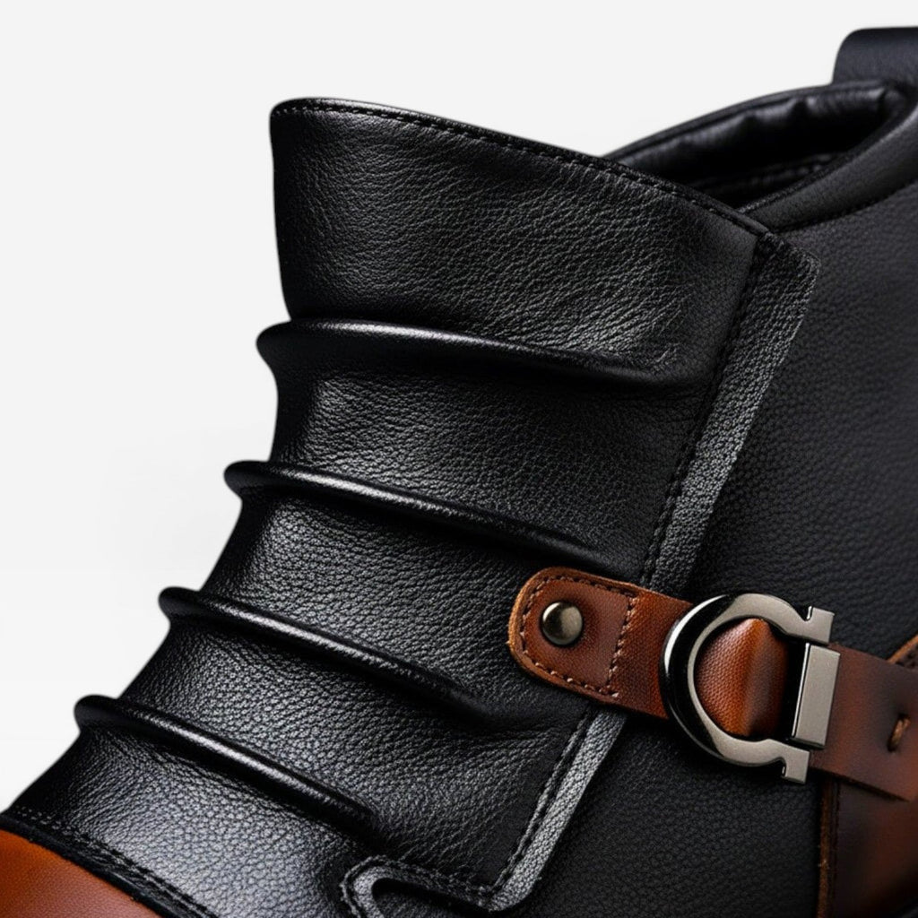 Osgood | Men's faux leather Ankle Boots - Classic Lace-Up Everyday Shoes