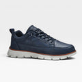 James | Men's Casual Leather Trainers - Lace-Up Cushioned Everyday Sneakers