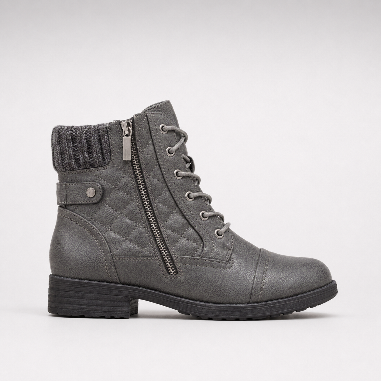Valencia | Women's Leather Ankle Boots – Side-Zip Low Block Heel Boots
