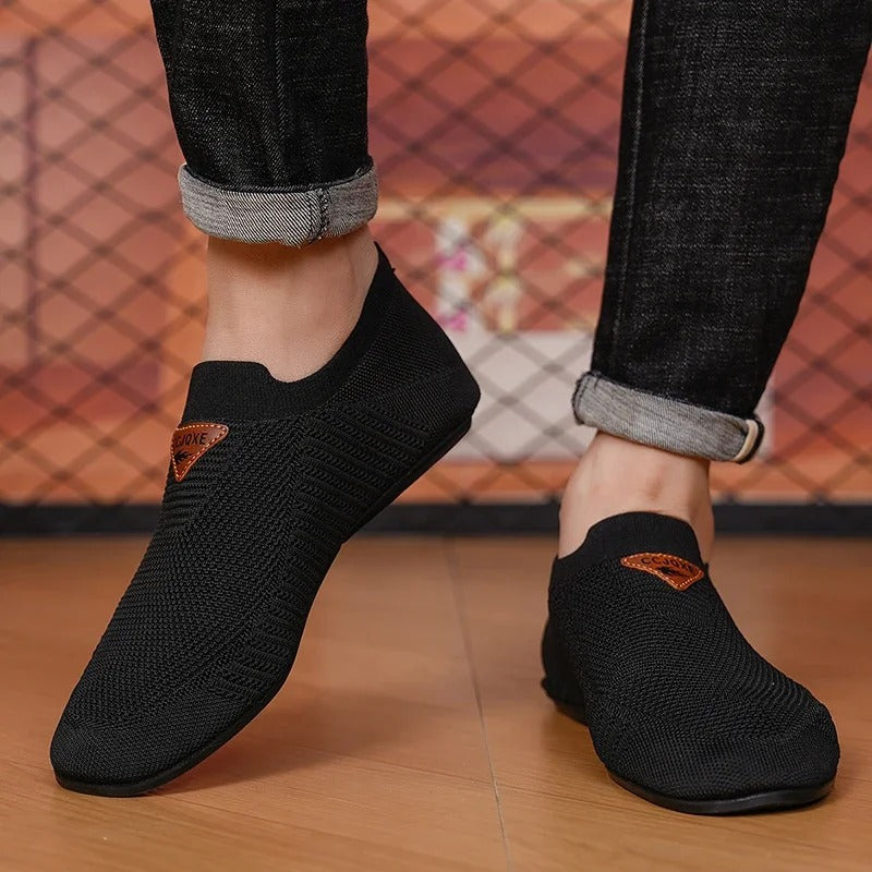 Rupert | Men's Knit Slip-On Trainers - Breathable Everyday Sneakers