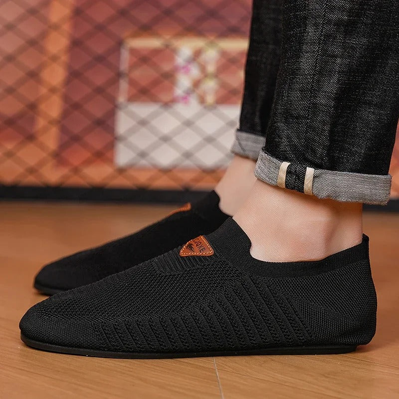 Rupert | Men's Knit Slip-On Trainers - Breathable Everyday Sneakers
