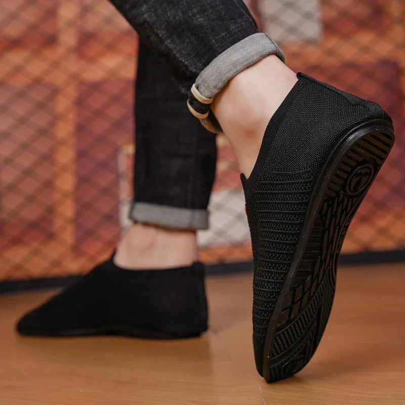 Rupert | Men's Knit Slip-On Trainers - Breathable Everyday Sneakers