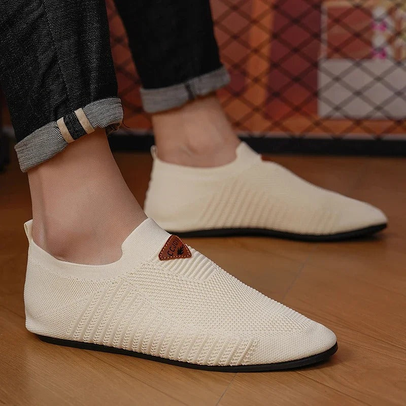 Rupert | Men's Knit Slip-On Trainers - Breathable Everyday Sneakers