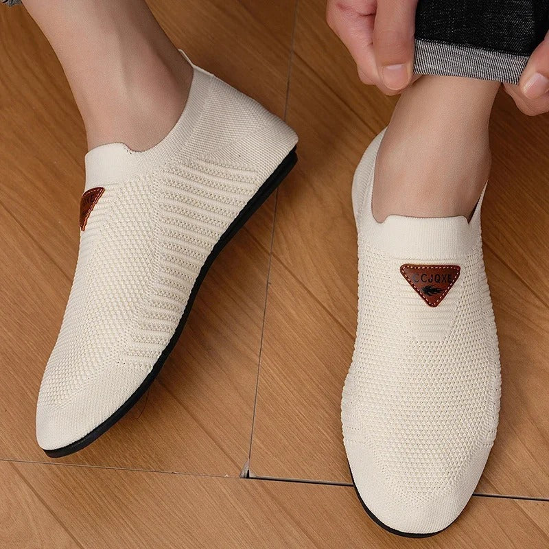 Rupert | Men's Knit Slip-On Trainers - Breathable Everyday Sneakers