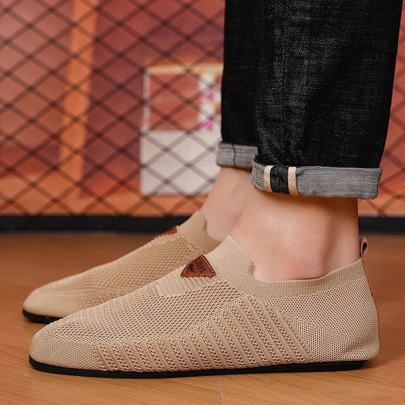 Rupert | Men's Knit Slip-On Trainers - Breathable Everyday Sneakers