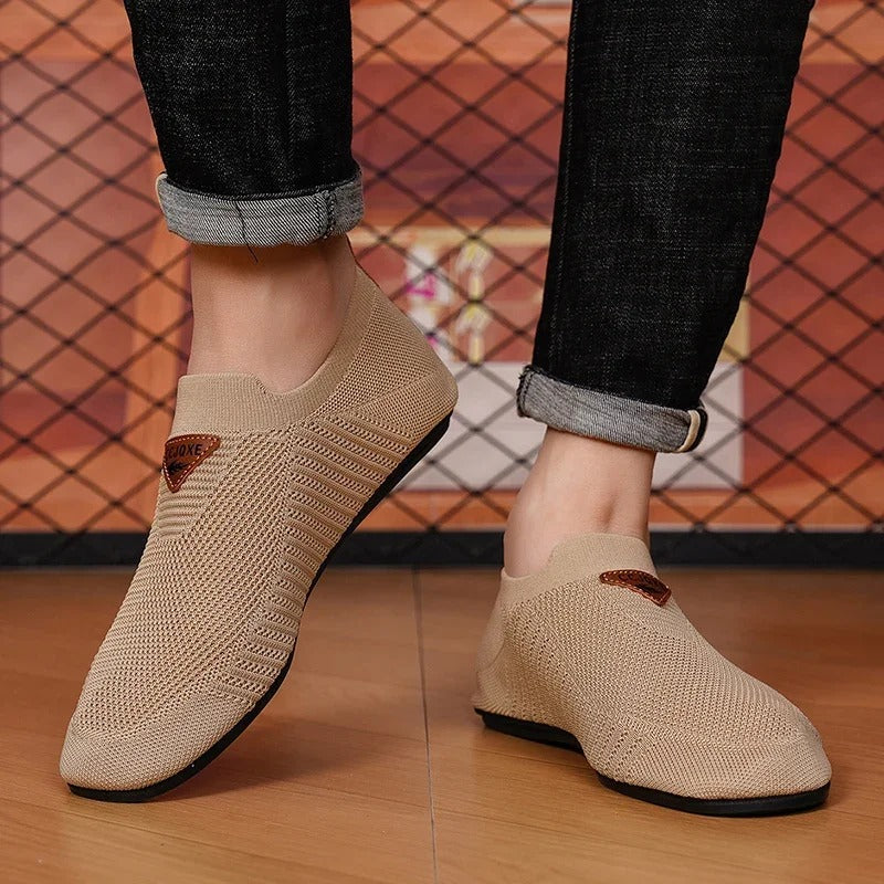Rupert | Men's Knit Slip-On Trainers - Breathable Everyday Sneakers