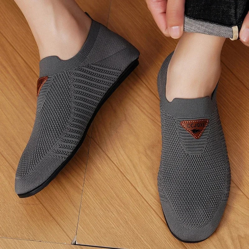 Rupert | Men's Knit Slip-On Trainers - Breathable Everyday Sneakers
