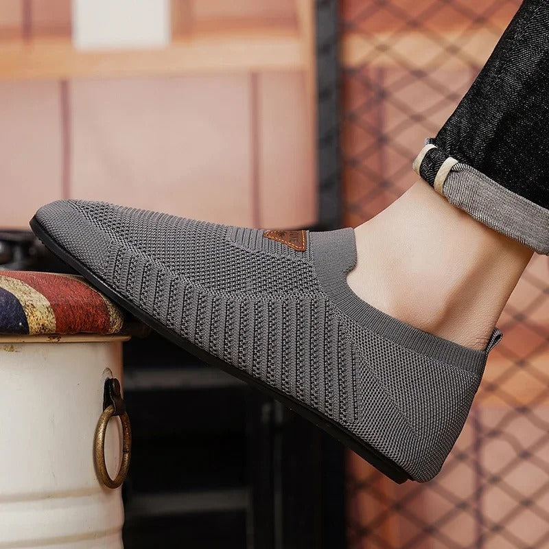 Rupert | Men's Knit Slip-On Trainers - Breathable Everyday Sneakers