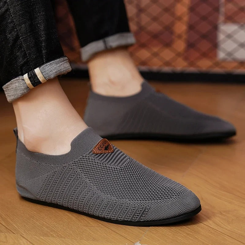 Rupert | Men's Knit Slip-On Trainers - Breathable Everyday Sneakers