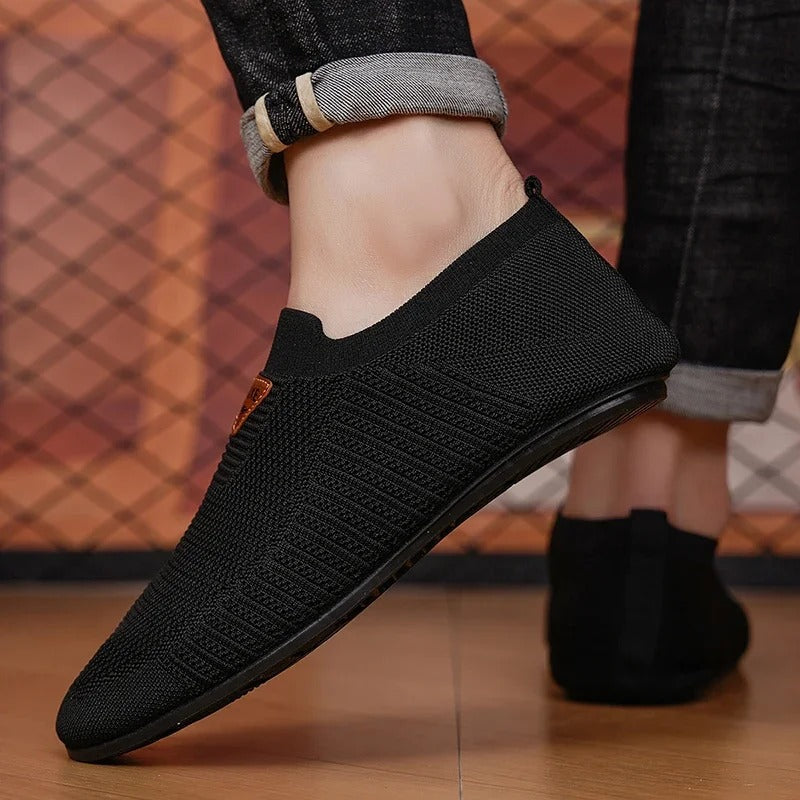 Rupert | Men's Knit Slip-On Trainers - Breathable Everyday Sneakers