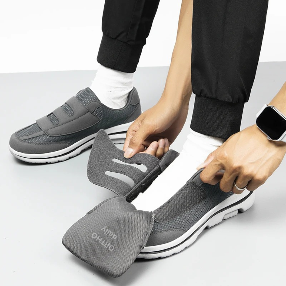 Corin | Unisex Adjustable Mesh Walking Shoes - Wide-Fit Lightweight Comfort Shoes