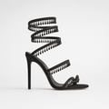 Anouk | Women's Crystal Strappy Heels – Elegant Evening Sandals