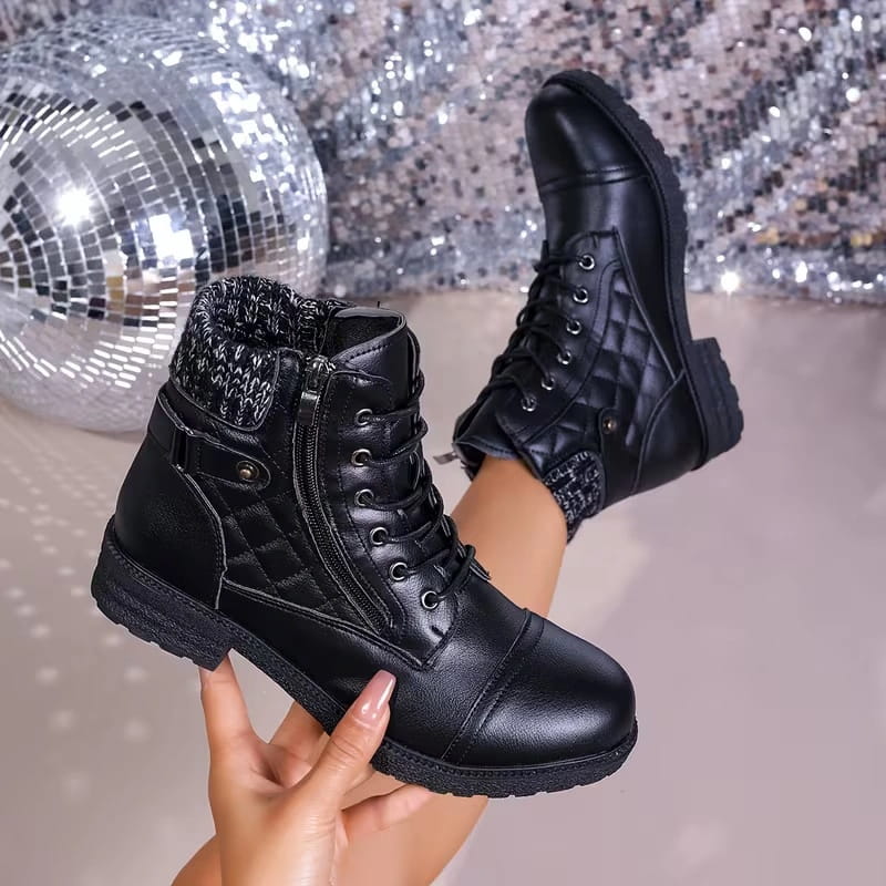 Valencia | Women's Leather Ankle Boots – Side-Zip Low Block Heel Boots
