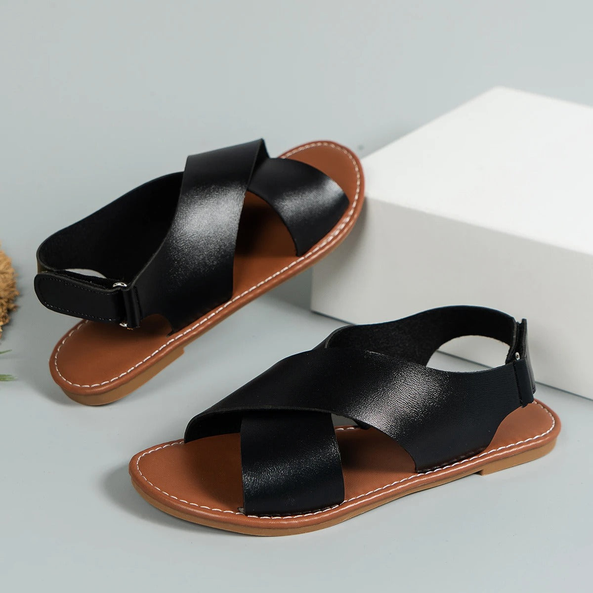 Daisy | Women's Buckle Sandals – Flat-Sole Summer Shoes