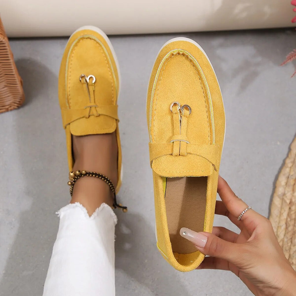 Eloise | Women's Smooth-Finish Loafers - Classic Everyday Flats