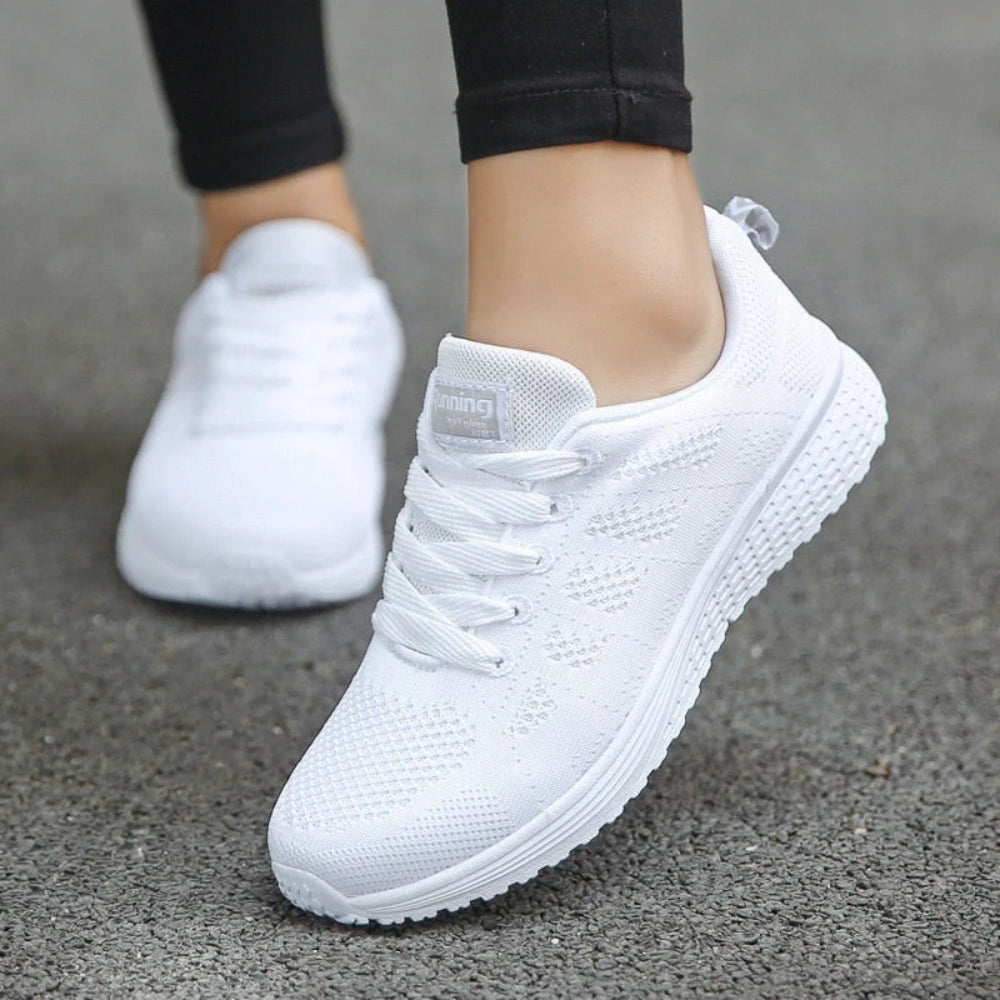 Cerys | Women's Lightweight Lace-Up Trainers - Breathable Low-Heel Walking Shoes